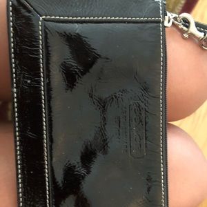Black coach wristlet